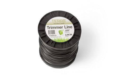 Terre Products - Commercial Grade 105 Trimmer Line Square, 5 lb. Quality Weed Wacker String, Spool Length 1063 ft. or 324m, Weed Eater String Trimmer Line .105 in. or 2.65mm