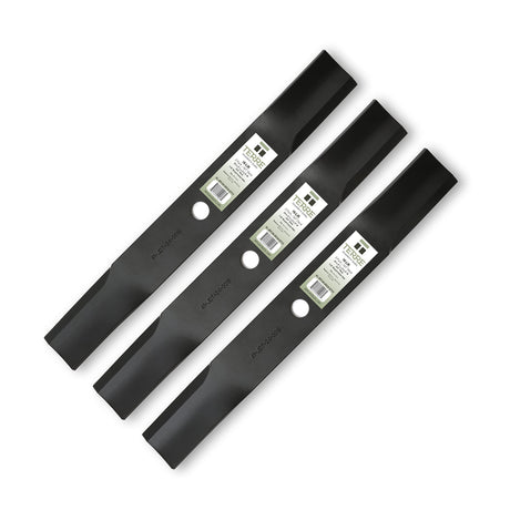 Terre Products, 3 Pack High Lift Lawn Mower Blades, 60 Inch Decks, Compatible with John Deere 160, 260, 400, 420, 430, 655, 755, 855, 4010, and More, Replacement for AM100538, M141785, M87622