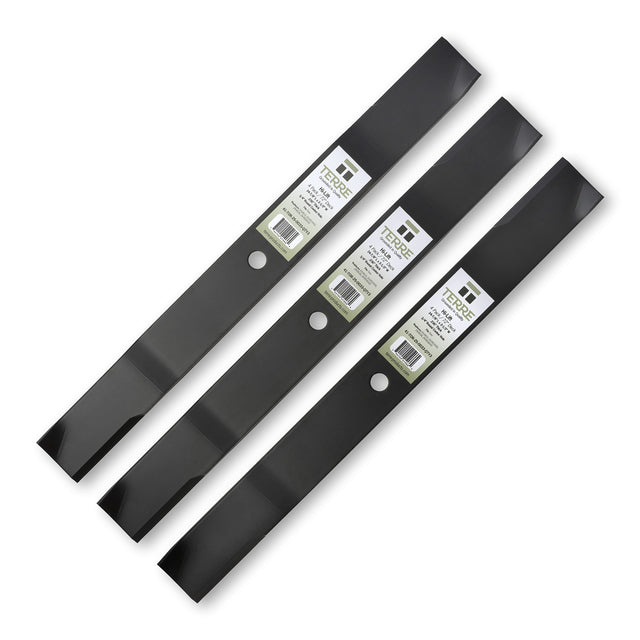 Terre Products, 3 Pack Hi Lift Lawn Mower Blades, 72 Inch Deck, Compatible with Toro, Replacement for 23-2410, 23-2410-03, 29-5530, 29-5530-03