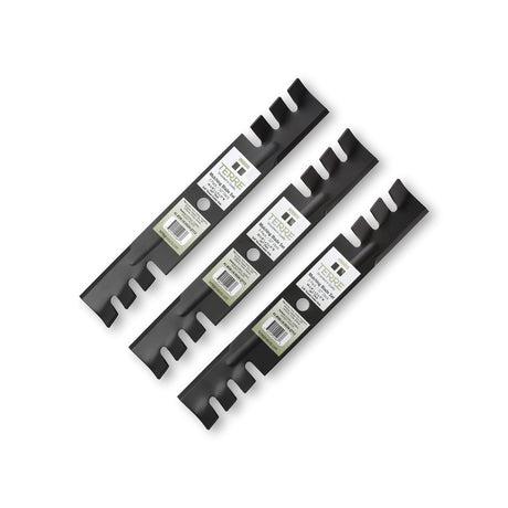 Terre Products, 3 Pack Toothed Mulching Lawn Mower Blades, 48" Decks, Compatible with Ferris 5020843, Exmark 1520843, 103-2527, Ariens 4919100, Husqvarna 539101496, Simplicity 5020843SM