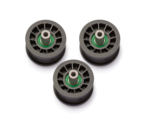 Terre Products, 3 Pack, Flat Idler Pulleys, Compatible with Lawn Mower Models Ariens, Husqvarna, Craftsman, Replacement for 280-6630,194327, 532194327