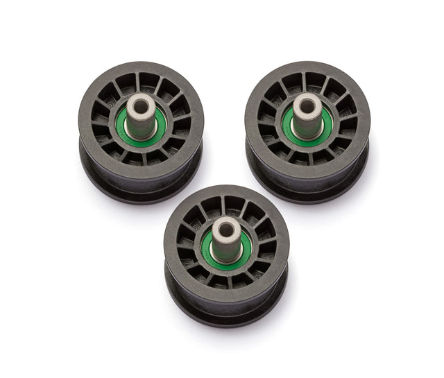 Terre Products, 3 Pack, Flat Idler Pulleys, Compatible with Lawn Mower Models Ariens, Husqvarna, Craftsman, Replacement for 280-6630,194327, 532194327