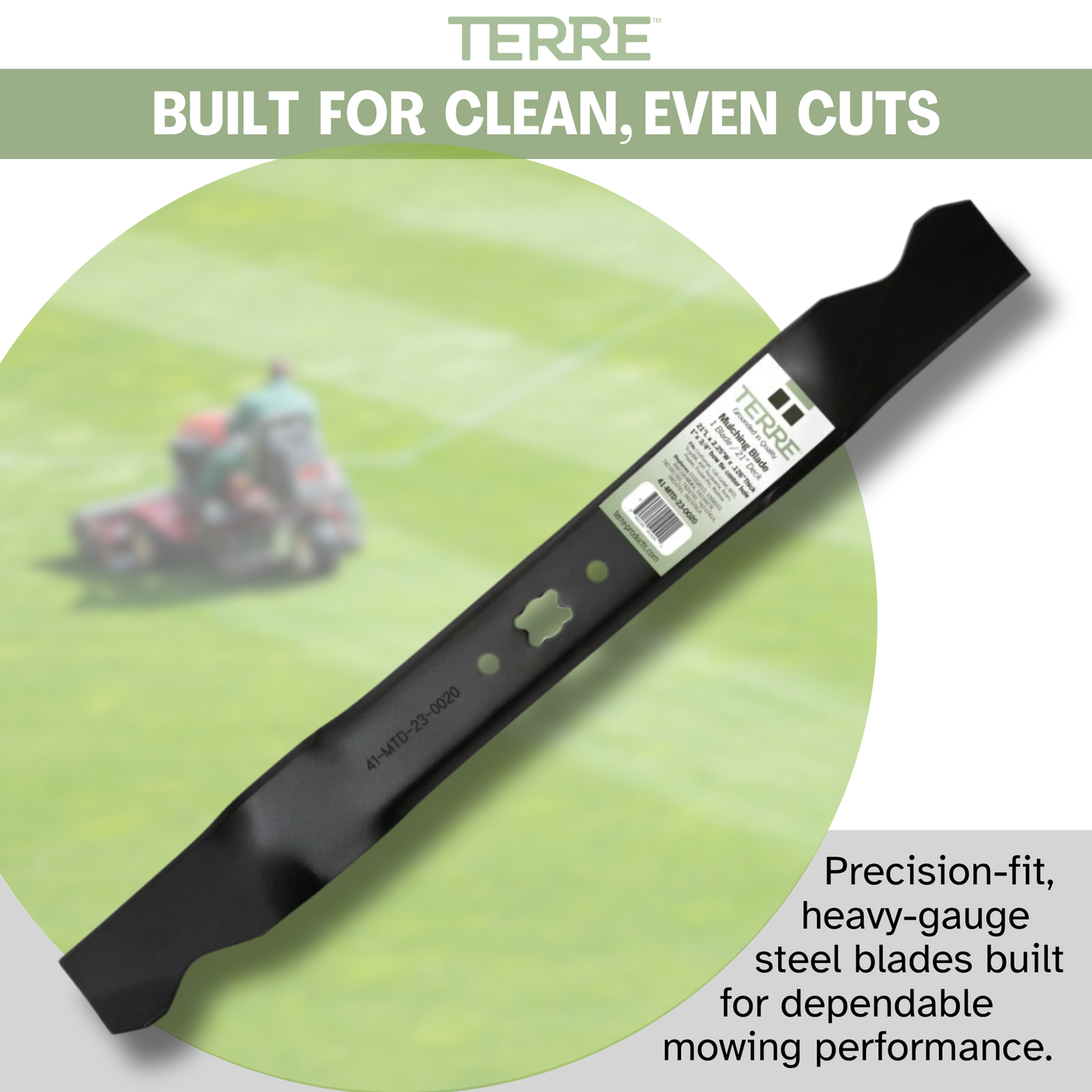 21" Mulching Lawn Mower Blades 2-Pack – Fits Cub Cadet, Troy-Bilt & MTD – Replaces 942-0741