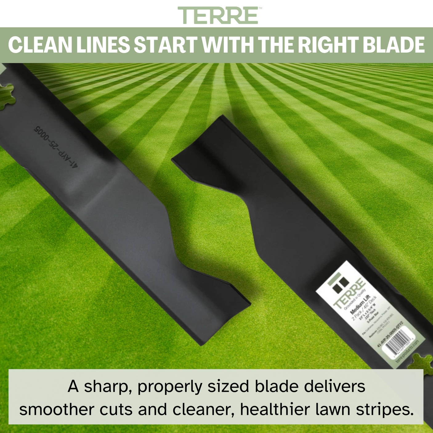 54" Medium Lift Lawn Mower Blades 3-Pack – Fits Craftsman, Husqvarna & Poulan – Replaces 187254