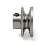 Terre 120012 V-groove drive pulley, side profile showing belt groove