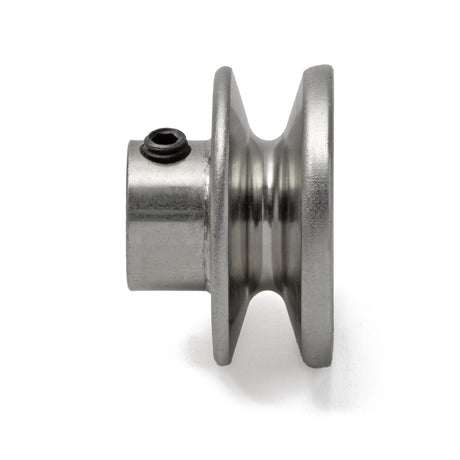 Terre 120012 V-groove drive pulley, side profile showing belt groove