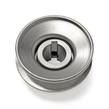 Terre 125034 V-groove drive pulley, bottom angle showing bore and keyway