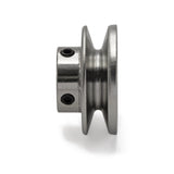 Terre 125034 V-groove drive pulley, side profile showing belt groove