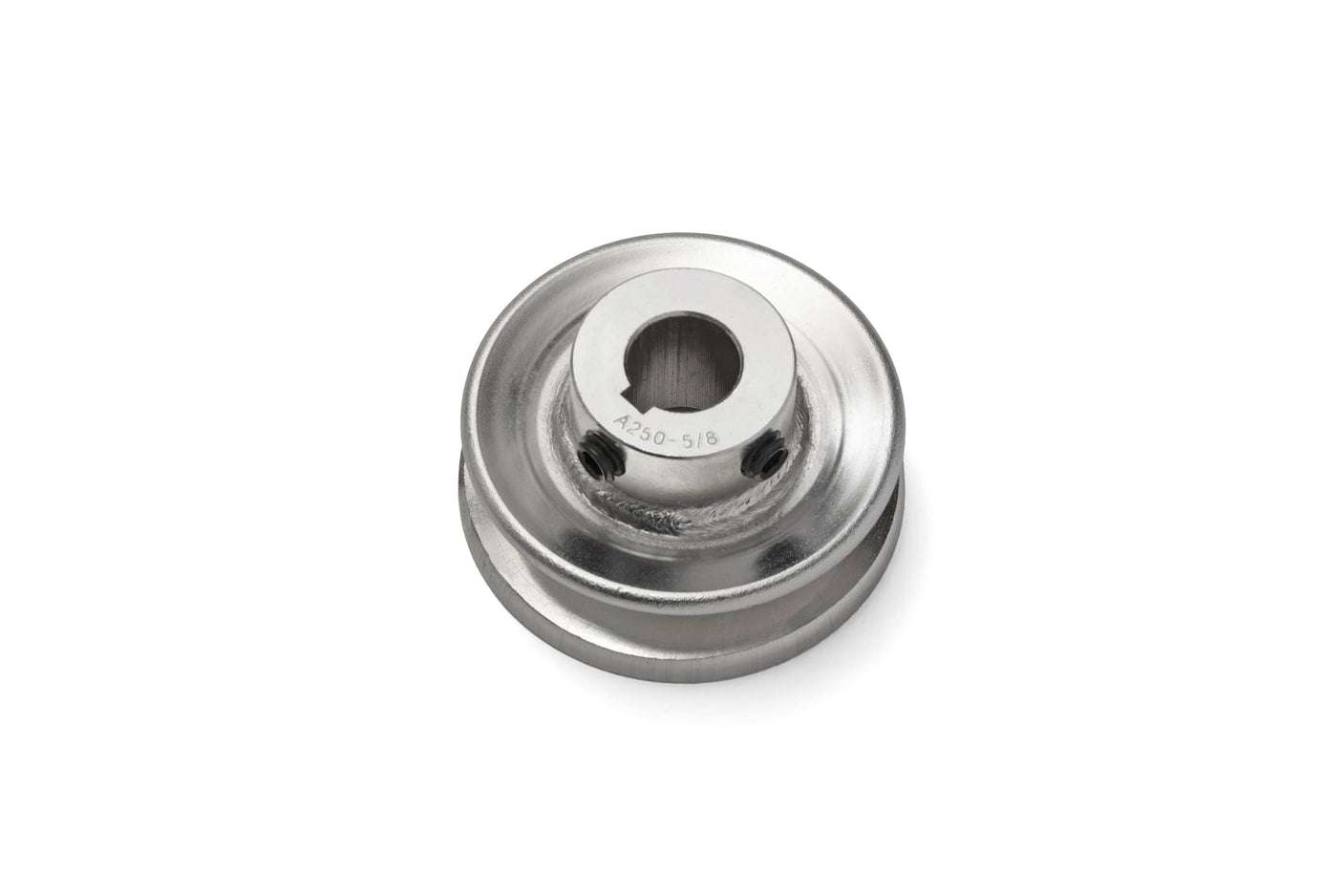 TERRE V-Groove Drive Pulley, Top View, 2.5 Inch Outside Diameter, 5/8 Inch Inside Diameter, Steel
