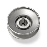 Terre 125058 V-groove drive pulley, bottom angle showing bore and keyway