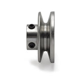 Terre 125058 V-groove drive pulley, side profile showing belt groove