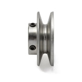 Terre 230010 V-groove drive pulley, side profile showing belt groove