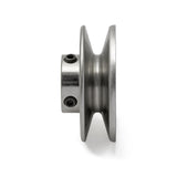 Terre 230034 V-groove drive pulley, side profile showing set screw detail