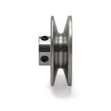 Terre 230058 V-groove drive pulley, side profile showing belt groove