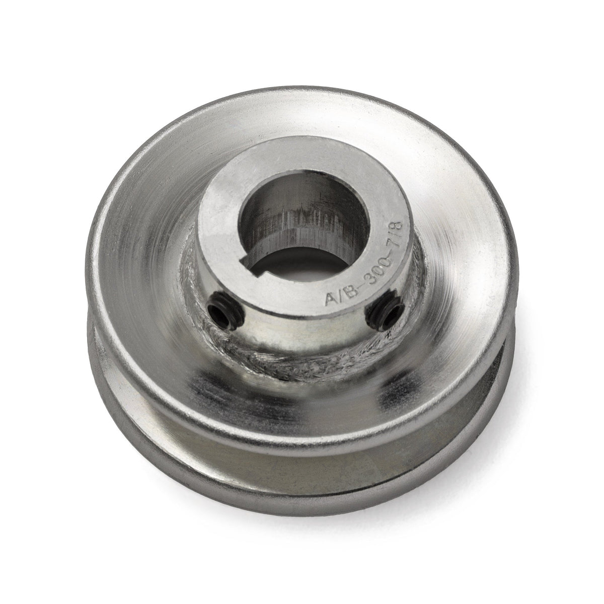 Terre 230078 V-groove drive pulley, angled top view