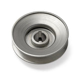 Terre 235034 V-groove drive pulley, bottom angle showing bore and keyway