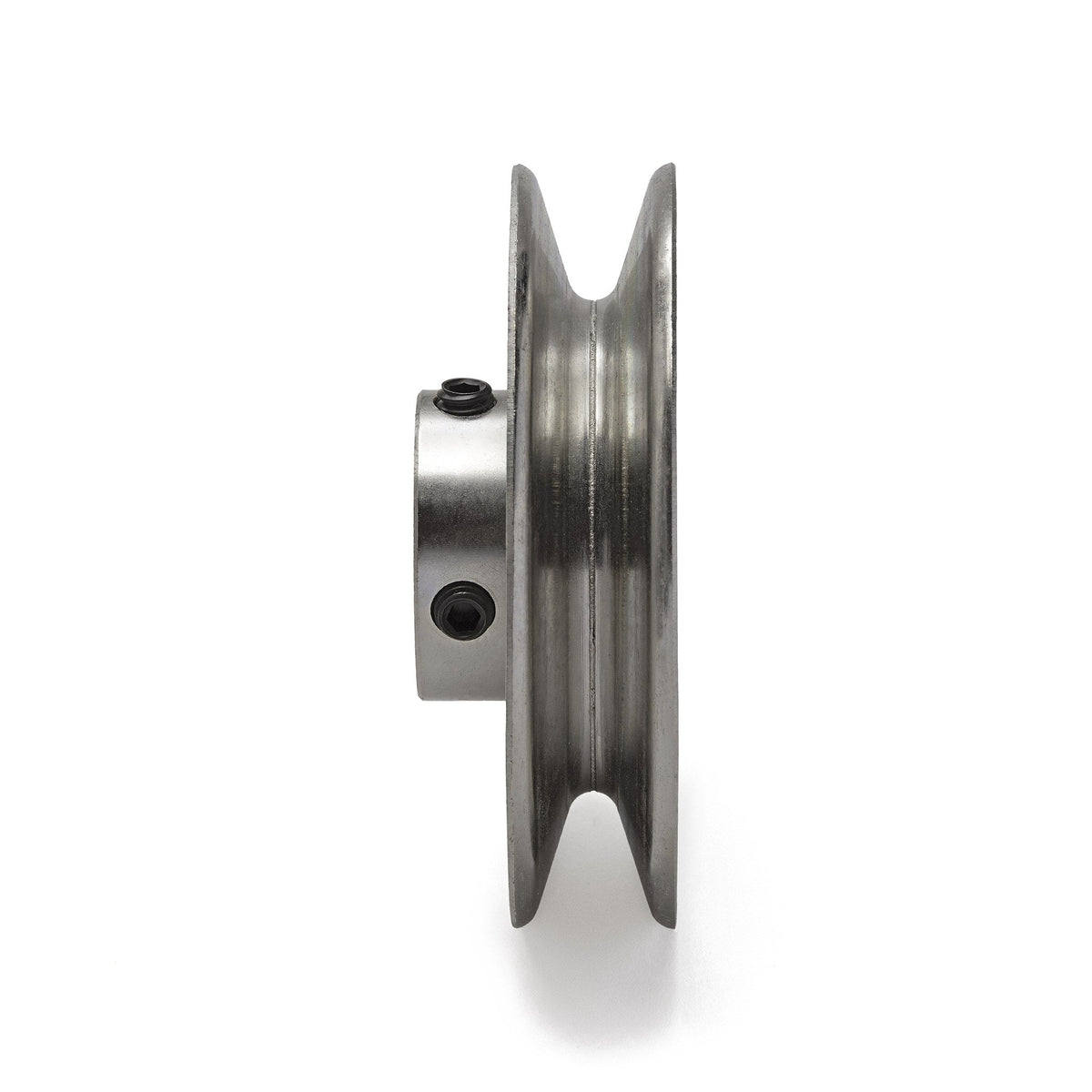 Terre 240010 V-groove drive pulley, side profile showing belt groove