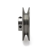 Terre 240010 V-groove drive pulley, side profile showing belt groove