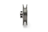 TERRE 240058 V Groove Drive Pulley, Side View, 4 Inch Outside Diameter, 5/8 Inch Bore, Steel