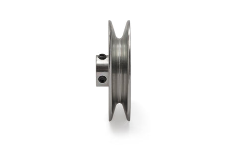 TERRE 240058 V Groove Drive Pulley, Side View, 4 Inch Outside Diameter, 5/8 Inch Bore, Steel