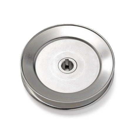 Terre 250058 V-groove drive pulley, bottom angle showing bore and keyway