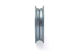 Flat Idler Pulley, 4'' Flat Diameter, 3/8'' Bore, Steel, General Purpose Pulley for Power Transmission