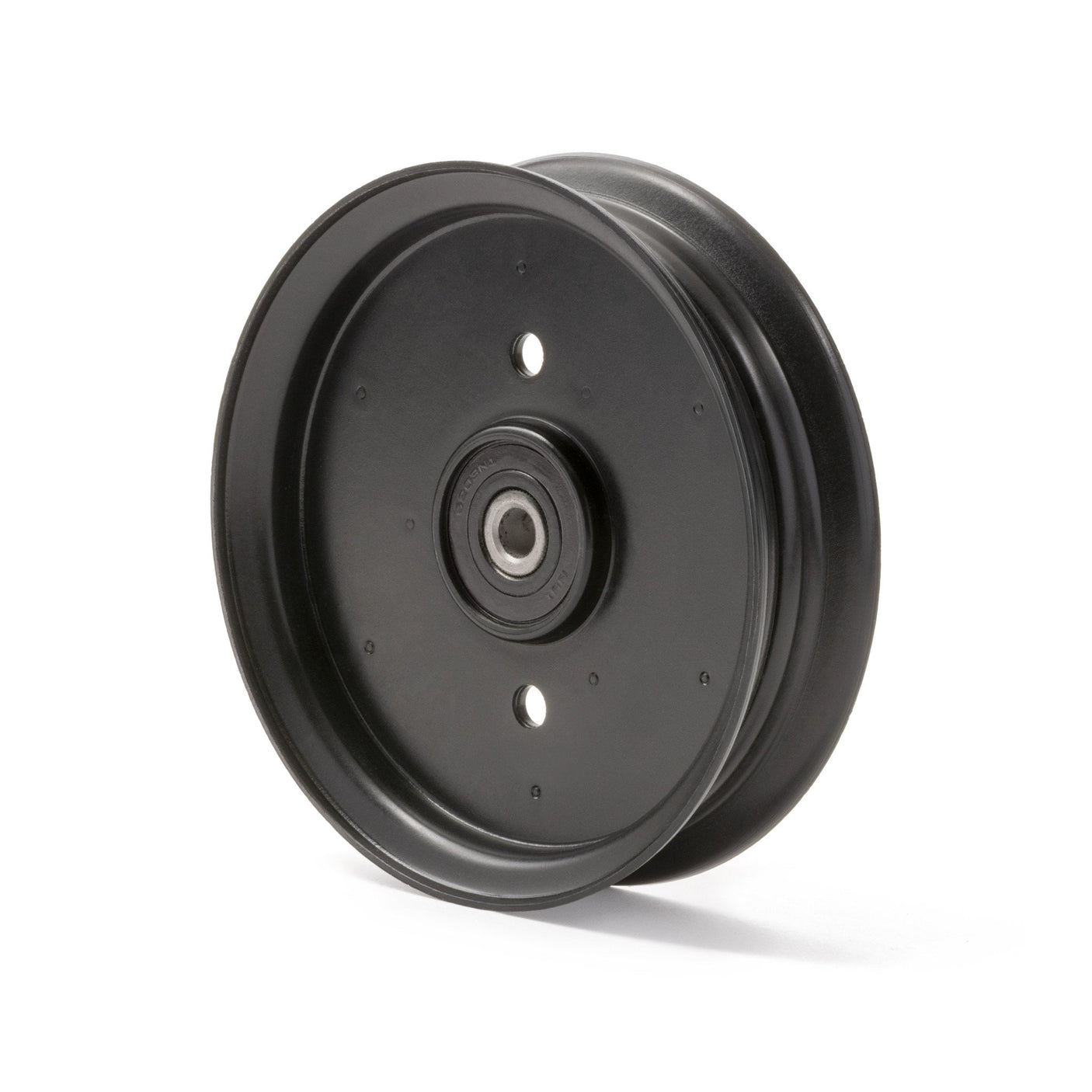 TERRE 5-inch flat idler pulley, SKU 31567375, rear and side view