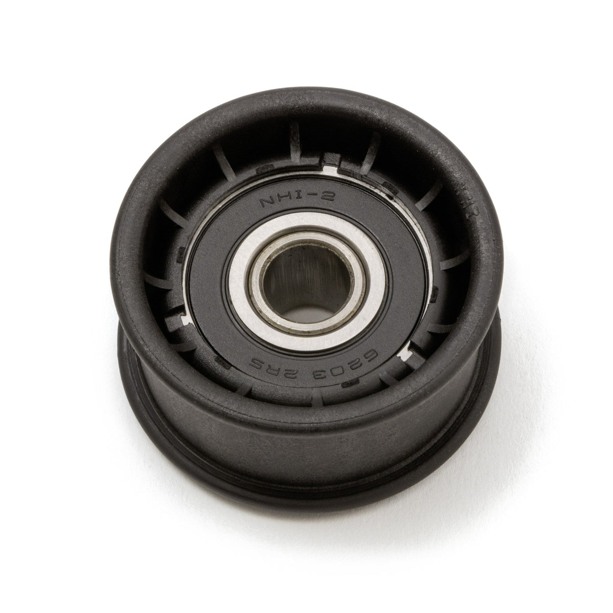 TERRE 2-inch flat idler pulley with 1/2-inch bore, SKU 342202, front view