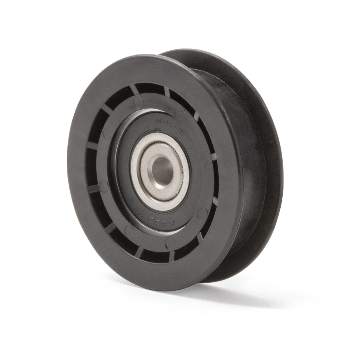 TERRE flat idler pulley, SKU 342250, rear and side view