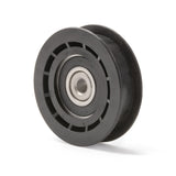 TERRE flat idler pulley, SKU 342250, rear and side view