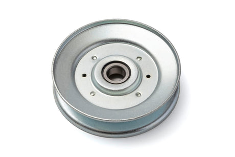 TERRE 35450063 V-Groove Idler Pulley, Top View, 4.5 Inch Outside Diameter, 5/8 Inch Bore, Steel