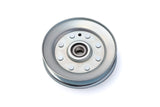 TERRE 35500063 V-Groove Idler Pulley, Top View, 5 Inch Outside Diameter, 5/8 Inch Bore, Steel