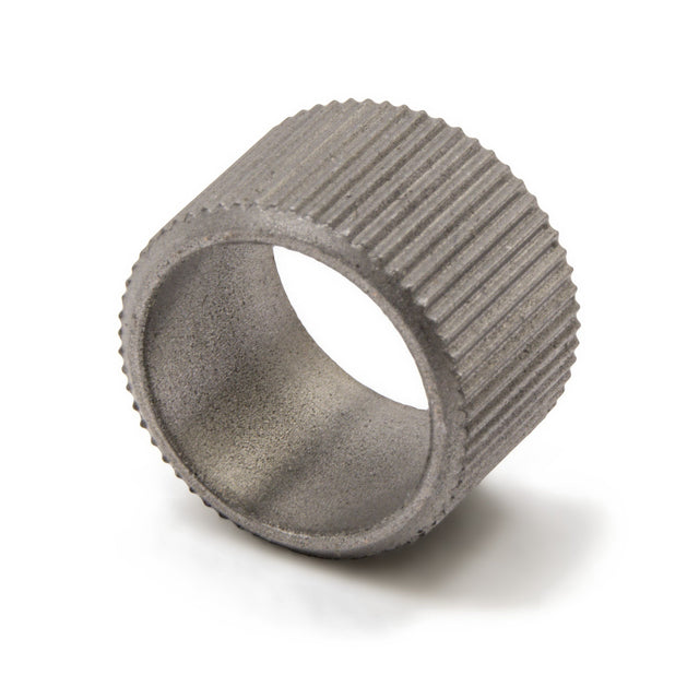 Terre 36500100 powder-metal bore adapter, 1/2-inch bore for 5/8-inch bearing, angled view
