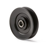 TERRE 2.65-inch V-groove idler pulley, SKU 38265375, rear and side view