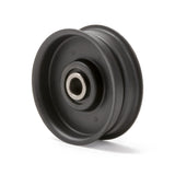 TERRE flat idler pulley, SKU 391220, rear and side view