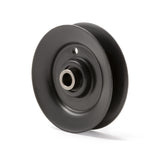 TERRE flat idler pulley, SKU 395303, rear and side view