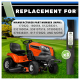 TERRE 48-inch mulching mower blades 3-pack - OEM replacement numbers