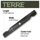 TERRE 50-inch high-lift mower blades 3-pack - dimension diagram