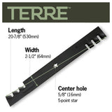 TERRE 42-inch mulching mower blades 2-pack - dimension diagram