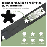 TERRE 42-inch mulching mower blades 2-pack - center-hole fitment guide