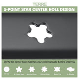 TERRE 42-inch high-lift mower blades 2-pack - mounting-hole fitment guide