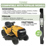 TERRE 42-inch high-lift mower blades 2-pack - compatible mower models