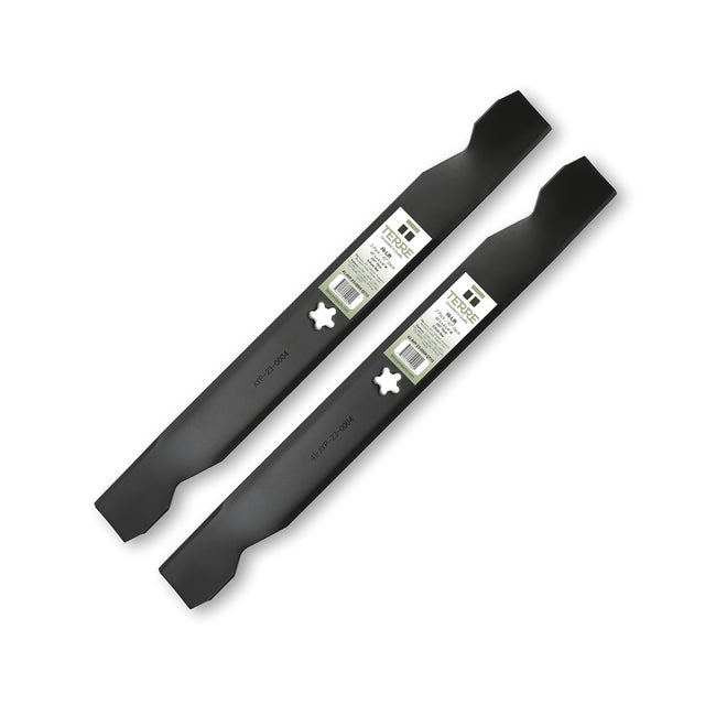 TERRE 41-AYP-23-0004-QTY2 two-pack high lift mower blades with 5-point star center holes