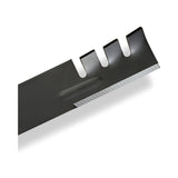 TERRE 48-inch toothed-mulching mower blades 3-pack - blade tip and lift detail