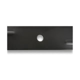TERRE 48-inch toothed-mulching mower blades 3-pack - center-hole product view