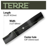TERRE 48-inch high-lift mower blades 3-pack - dimension diagram