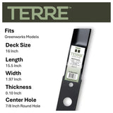 TERRE 16-inch standard mower blade - compatible mower models