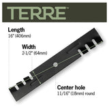 TERRE 46-inch mulching mower blades 3-pack - dimension diagram