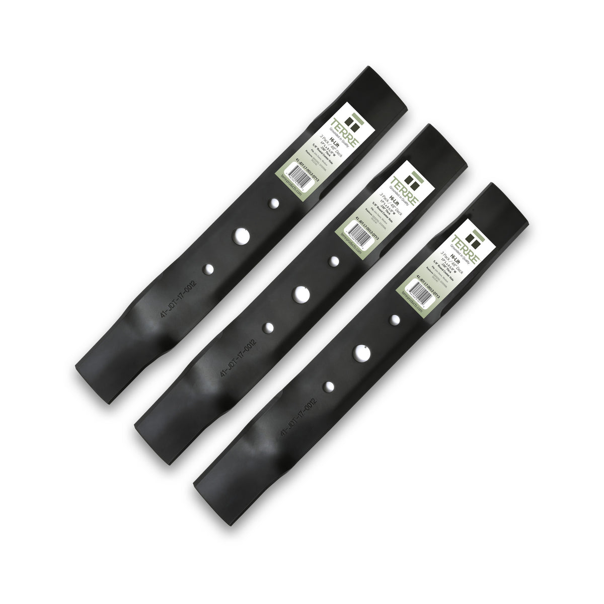 TERRE 48-inch high-lift mower blades 3-pack - hero product view
