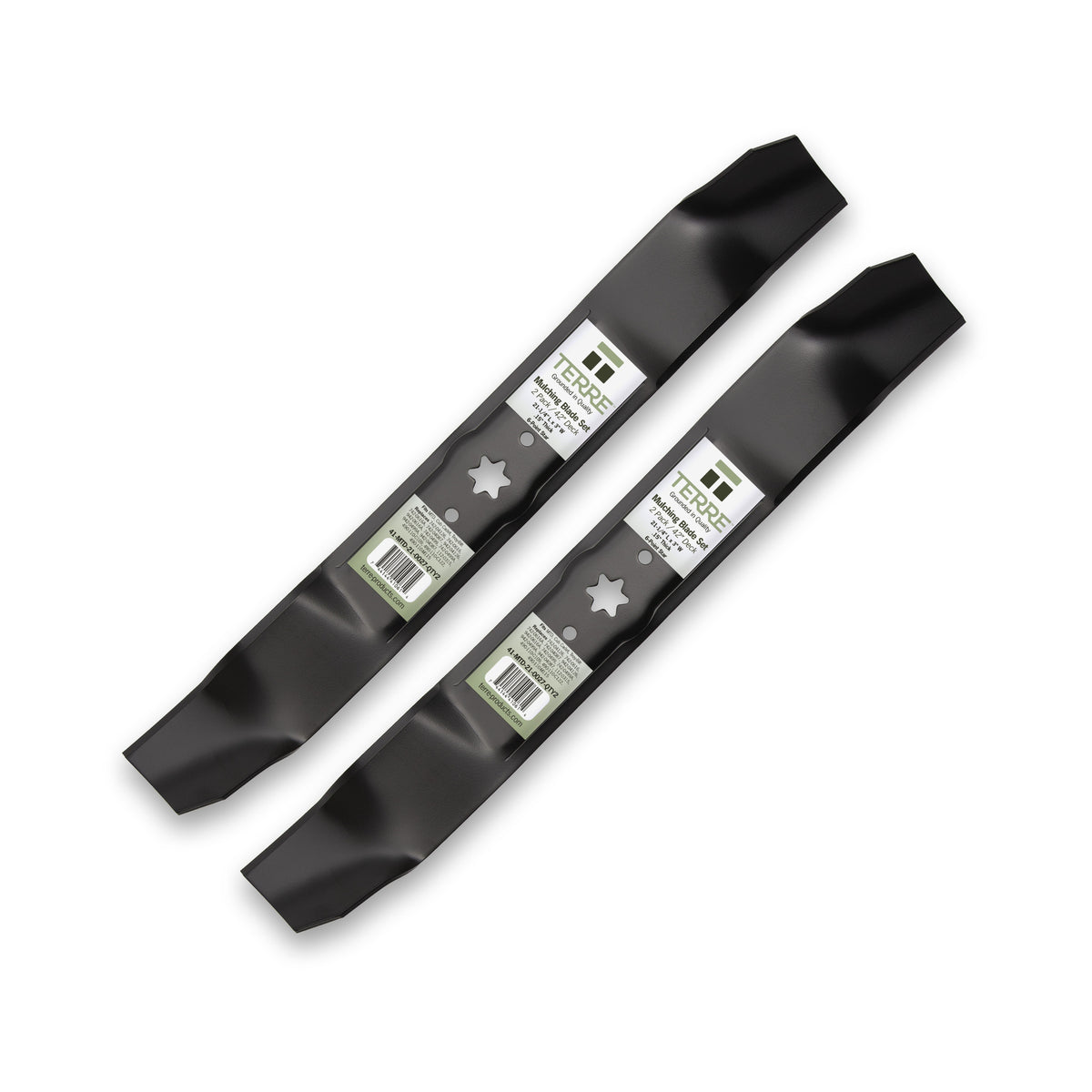 TERRE 42-inch mulching mower blades 2-pack - hero product view